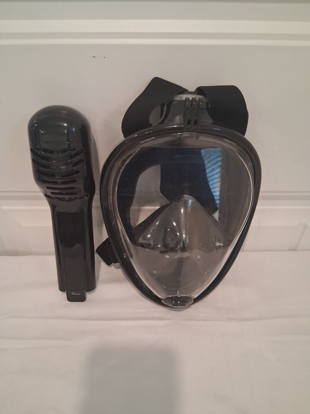 Full Face Snorkel Mask 180 Panoramic View Anti-Fog Swimming Diving Gear Black